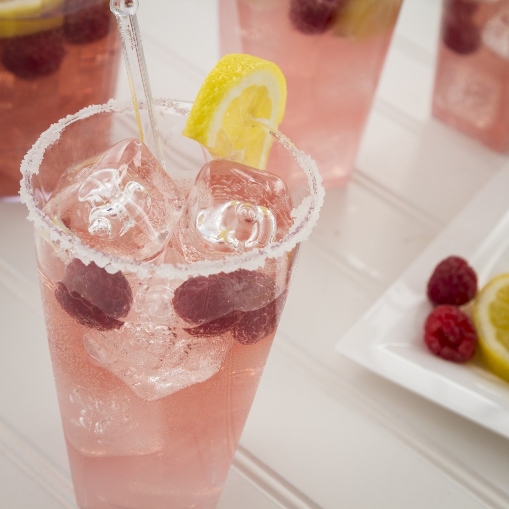 Pink Raspberry Moscato Lemonade recipe from the Luxe Society blog