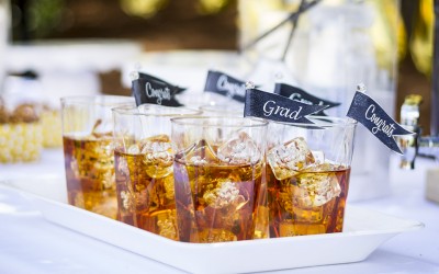 DIY Graduation Banner Drink Stirrers by Tableluxe