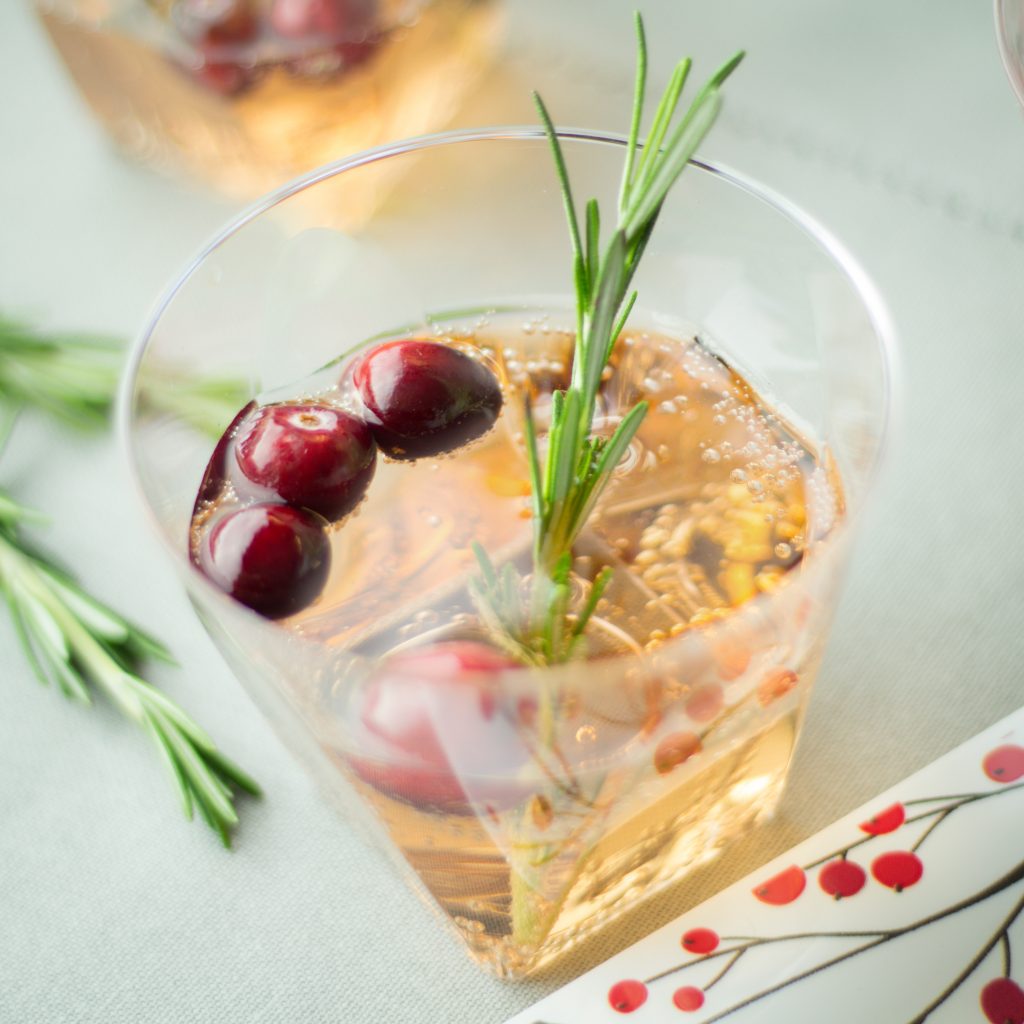 Cranberry Prosecco Holiday Cocktail